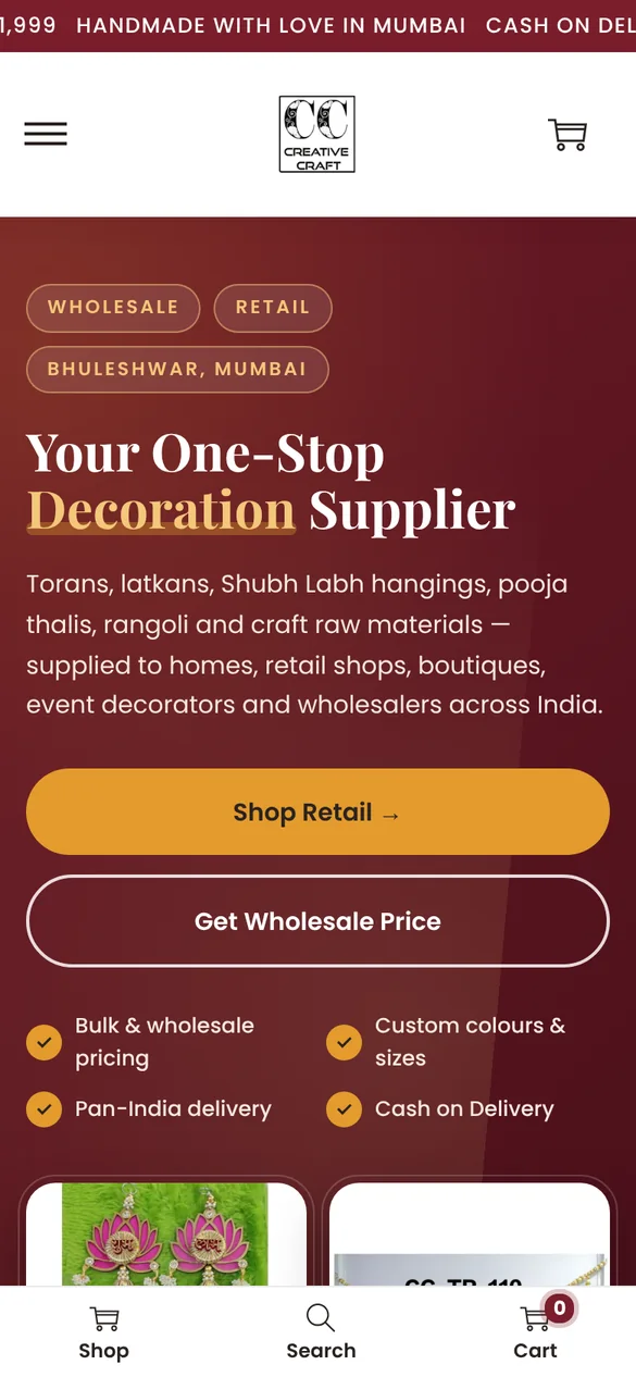 Creatives Crafts mobile screenshot